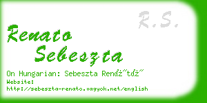 renato sebeszta business card